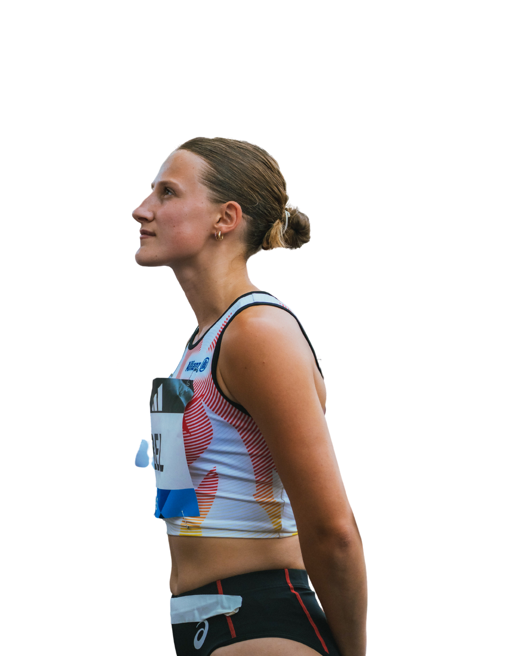 Janie De Naeyer op de atletiekpiste